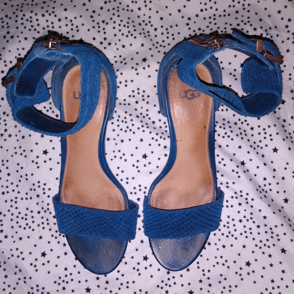 ✨ugg✨ BLUE SUEDE SANDAL - Picture 2 of 8